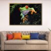 cute frog floating frame canvas