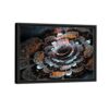 dark fractal framed canvas black frame