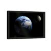 earth in dark framed canvas black frame