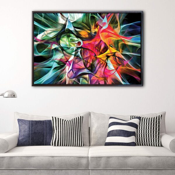 electrified colors floating frame canvas