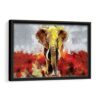 elephant giclee print framed canvas black frame