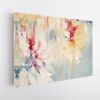 flowers abstract stretched canvas