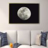 full moon floating frame canvas