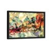 geometric texture framed canvas black frame