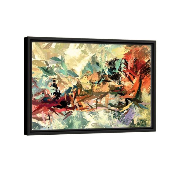 geometric texture framed canvas black frame