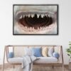 giant shark mouth floating frame canvas