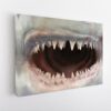 giant shark mouth stretched canvas