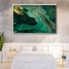 green marble floating frame canvas