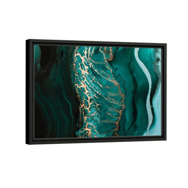 green marble framed canvas black frame