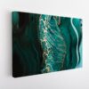 green marble stretched canvas