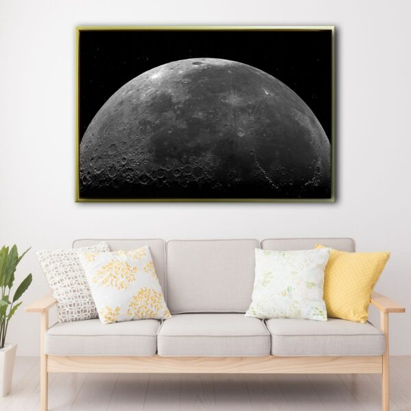 half moon floating frame canvas