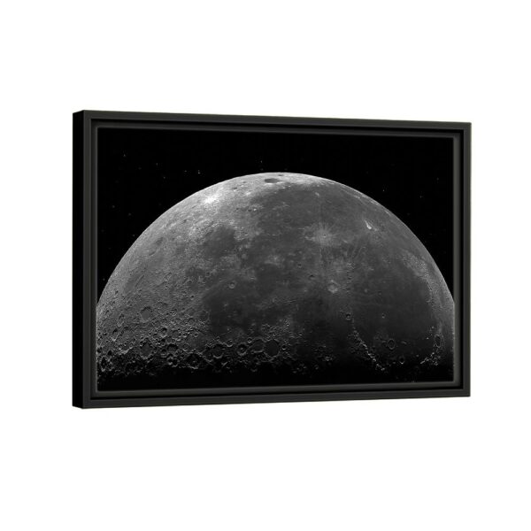 half moon framed canvas black frame