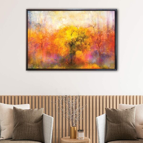 hidden tree floating frame canvas