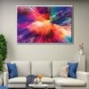 hot clouds abstract floating frame canvas