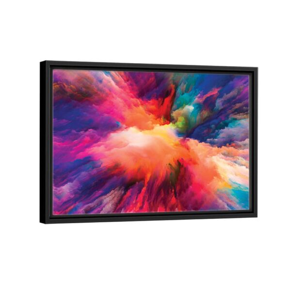 hot clouds framed canvas black frame