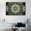 mandala fractal floating frame canvas