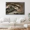 marble abstract floating frame canvas