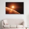 mars sunshine floating frame canvas