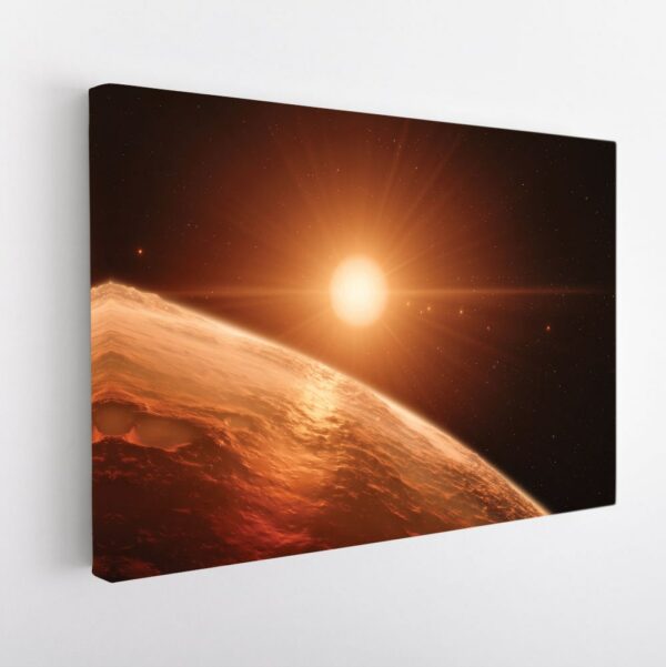 mars sunshine stretched canvas