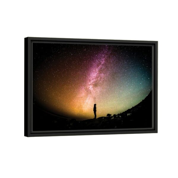 milky way framed canvas black frame