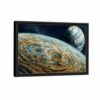 moon craters framed canvas black frame