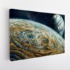 moon craters stretched canvas