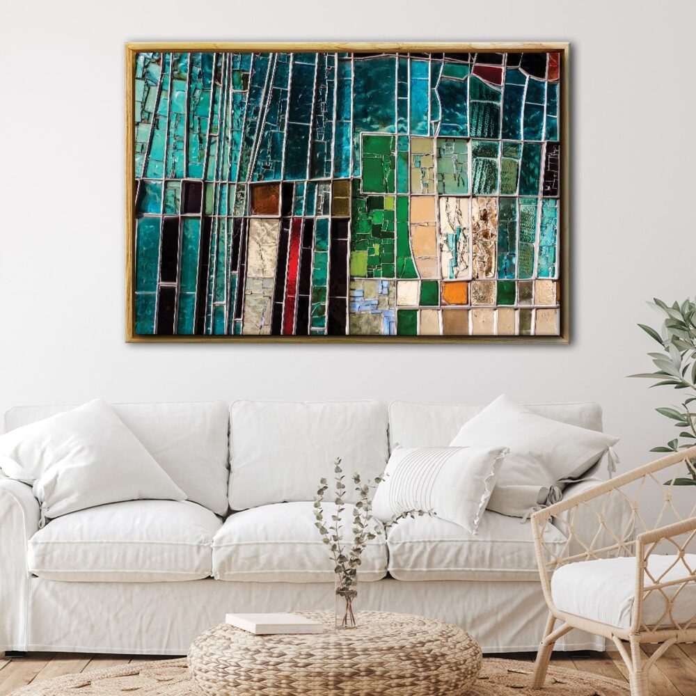 mosaic windows floating frame canvas