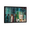 mosaic windows framed canvas black frame