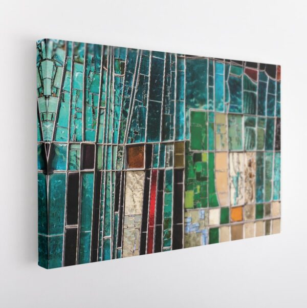 mosaic windows stretched canvas