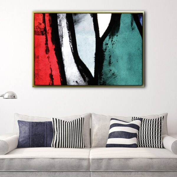 multicolor abstract floating frame canvas