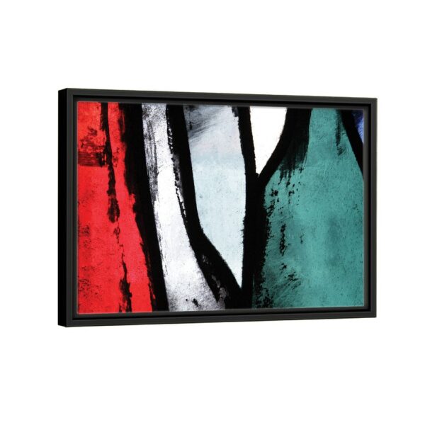 multicolor abstract framed canvas black frame