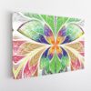 multicolor fractal stretched canvas