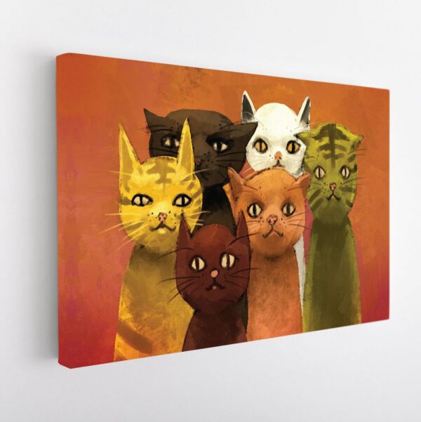 nursery cats stretched canvas