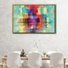 oil squares floating frame canvas