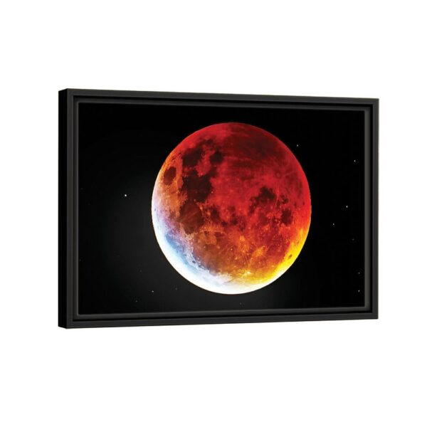 red moon framed canvas black frame