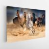 running horses stretched canvas