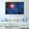 starry space floating frame canvas