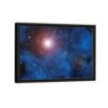 starry space framed canvas black frame