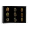 turtles shells framed canvas black frame