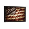 usa vintage flag framed canvas black frame