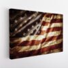 usa vintage flag stretched canvas