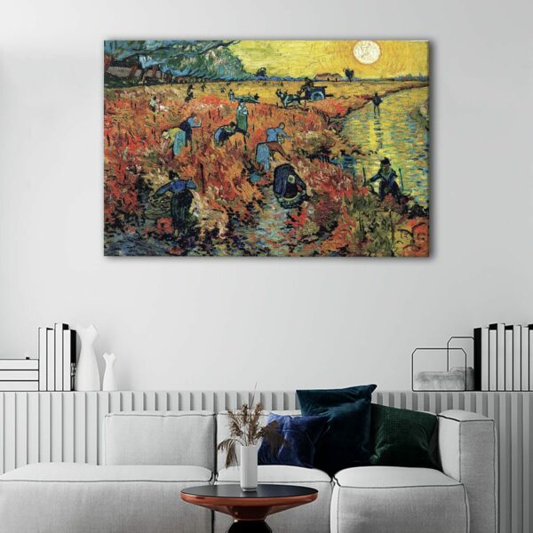 1 panels The Red Vineyard canvas art