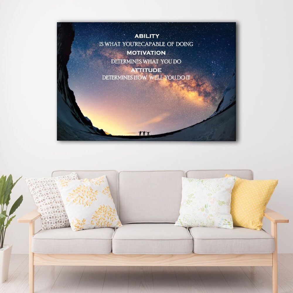 1 panels ability motivation quote canvas art