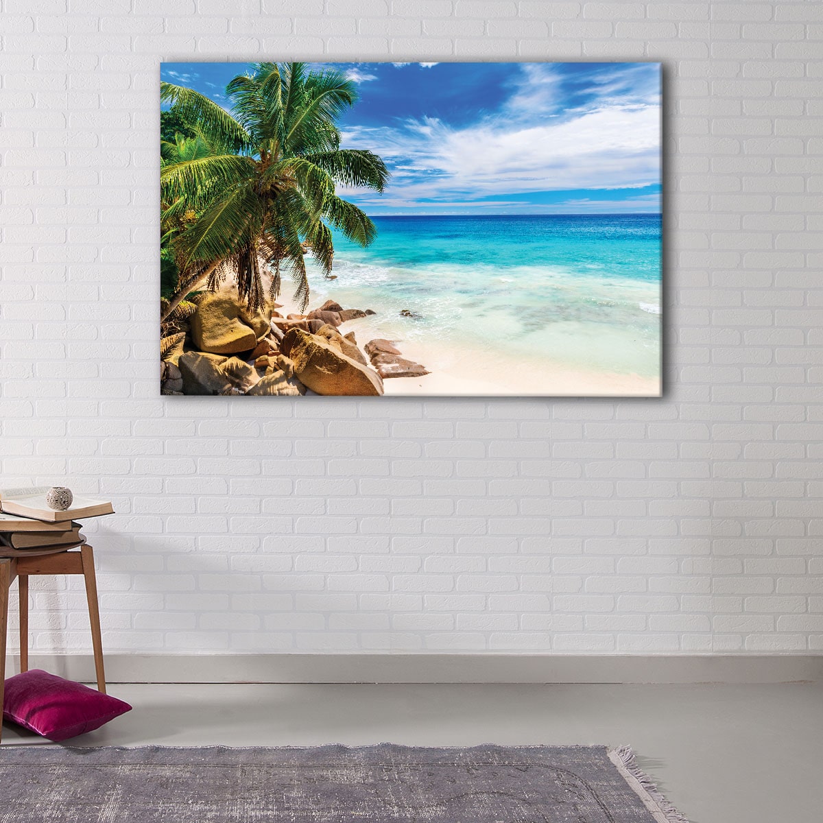 Caribbean Ocean View from Beach - Fine Art Painting – Canvas Art Plus