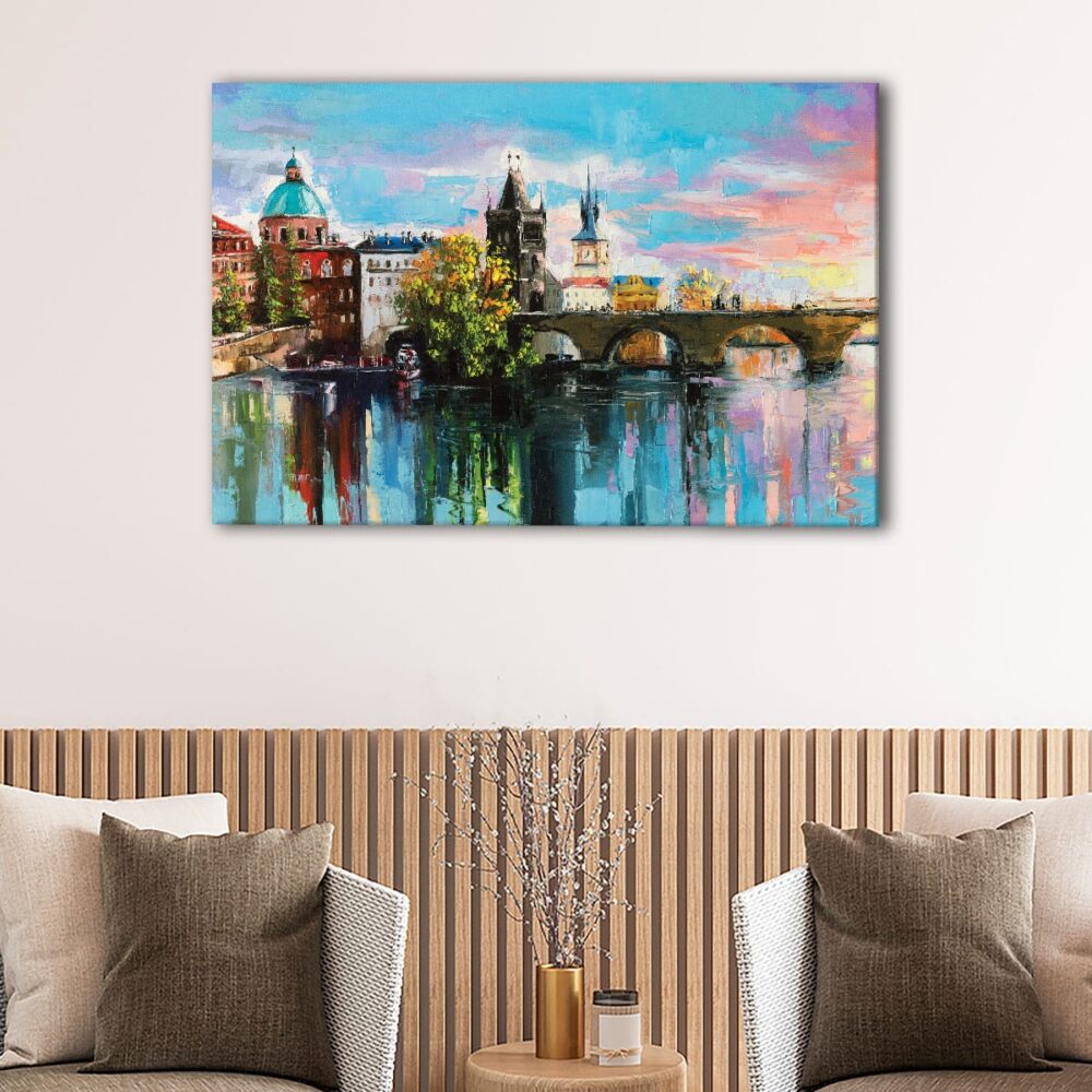 1 panels charles bridge giclee canvas art