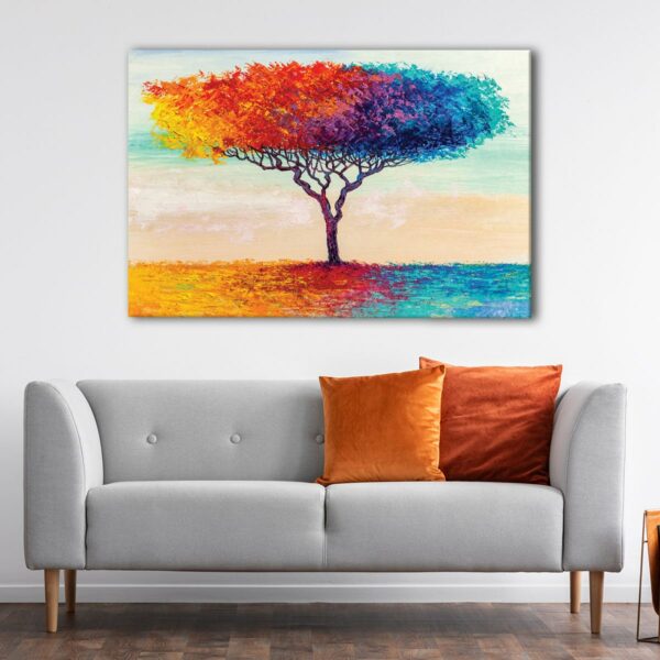 1 panels colorful tree giclee canvas art