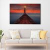 1 panels lighthouse at night canvas art