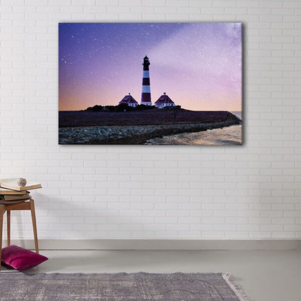 1 panels Lighthouse and stars canvas art