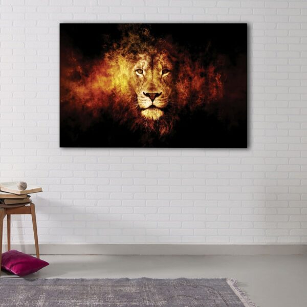 1 panels lion face abstract canvas art