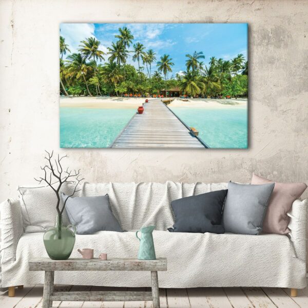 1 panels maldives beach canvas art